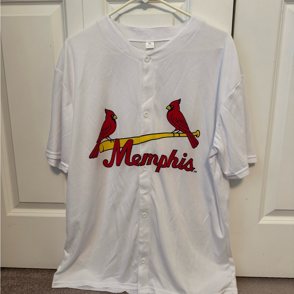 White Memphis Red Birds (AAA Affiliate of the MLB Cardinals) Men's XL Jersey